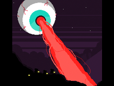 The Eye! game art game design ggj16 global game jam oculus pixel art pixels virtual reality vr