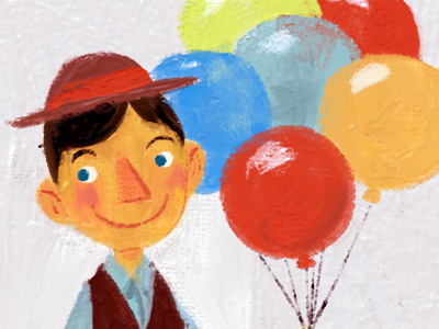 Balloon man brush brushes digital drawing illustration impasto photoshop