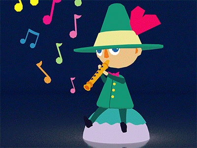 Snufkin adobe animation art blender gif hattifatteners illustration moomin