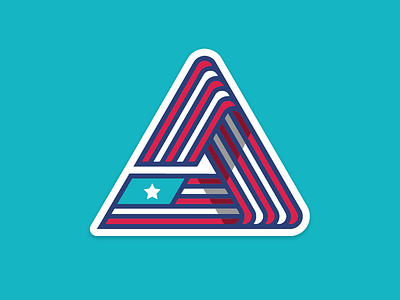 Amerinati america amerinati brand flag icon illuminati logo mark star sticker triangle usa