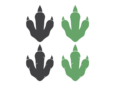 Dinosaur Footprint badge design dinosaur emblem footprint graphics illustration label logo paw raptor t rex
