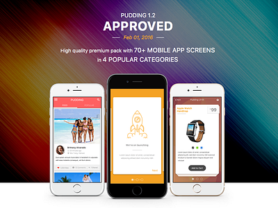 Pudding UI Kit 1.2 app blog multipurpose pudding sketch ui kit web