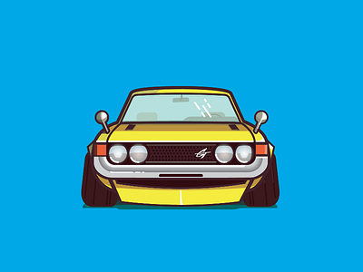 72' Toyota Celica GT auto automobile car celica daruma illustration toyota