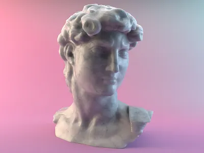 Sirène 3d aiskin arnold head marble maya procedural sculpture shader shading sss texturing