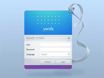 Yardz Login colourful form login ui web