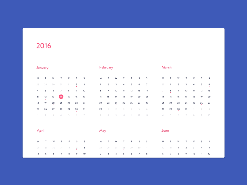 Daily UI Day 038 Calendar 038 calendar card dailyui minimal principle schedule