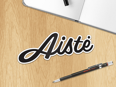 Aiste sticker for StickerMule calligraphy sticker