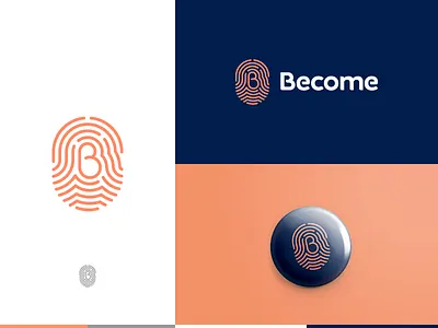 Become b branding bulgaria fingerprint identity logo mark trace tsanev