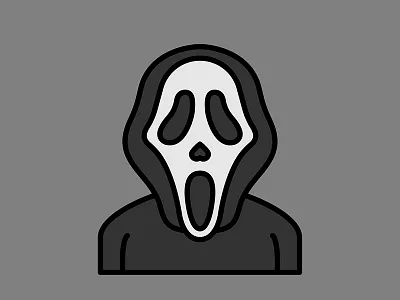 Horror Movie Characters - Ghostface character flat ghostface horror icon movie scream
