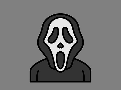 Horror Movie Characters - Ghostface character flat ghostface horror icon movie scream