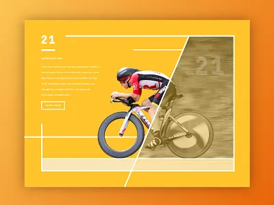 Cyclist cycling experiment mustard orange print splash yellow