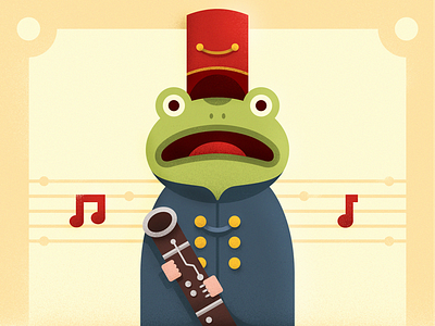 Frog Lullaby band disguise frog illustration lullaby music over the garden wall singer vector