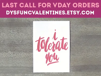 Funny Valentine's Day Cards dysfunctional valentines funny valentines hand drawn hand lettering hand letters lettering letters type typography valentine valentines day vday
