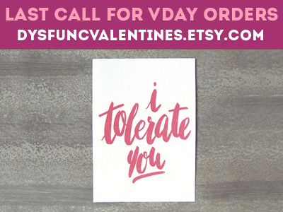 Funny Valentine's Day Cards dysfunctional valentines funny valentines hand drawn hand lettering hand letters lettering letters type typography valentine valentines day vday