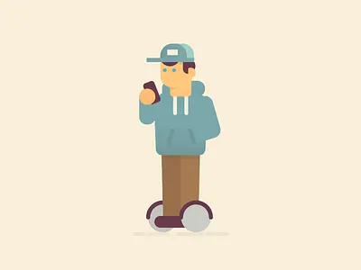 Hover Bro bros character design hoverboard illustration