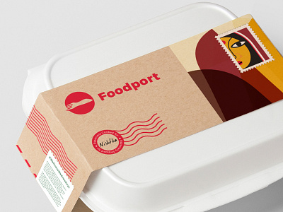 Foodport Packaging brand branding delivery food foodport gurgaon india logo startup
