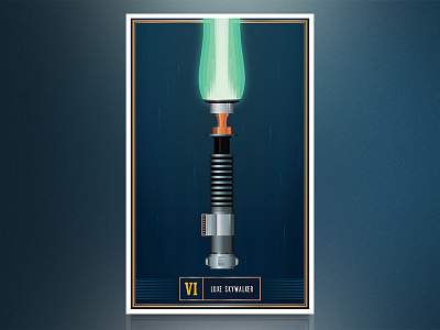 Lightsabre poster #1 illustration light sabre lightsabre luke poster skywalker space star wars