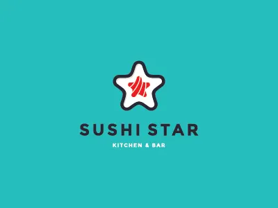 Sushi Star asian cuisine cooking fish japanese food kitchen logo mark seafood star sushi