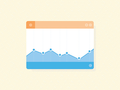 Flat Line Chart chart color dailyui design flat graph ixd minimal shadow ui ux vector