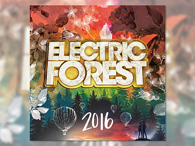 Electric Forest 2016 Sticker Design 2016 art design electric forest festival forest graphic sticker