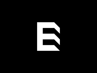 E Lettermark Negative Space Logo ai brand identity branding design e graphic design icon letter e lettermark logo logo design minimal monogram negative space symbol ui