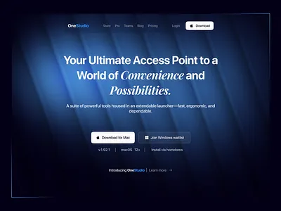 Onestudio Web design design figma hero section ui uiux user interfaces ux web design website design