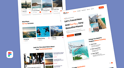 Travel Landing Page UI Design ui