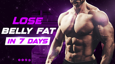 Ultimate Fitness Ad – Lose Belly Fat in 7 Days bold typography