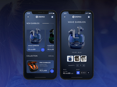 E-commerce Mobile App Concept app screens clean design earbuds ecommerce graphic design interactive design mobile app product design responsive ui uiux ux