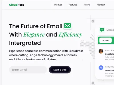 Cloud post web design design figma figma design hero section ui uiux ux web design website website design