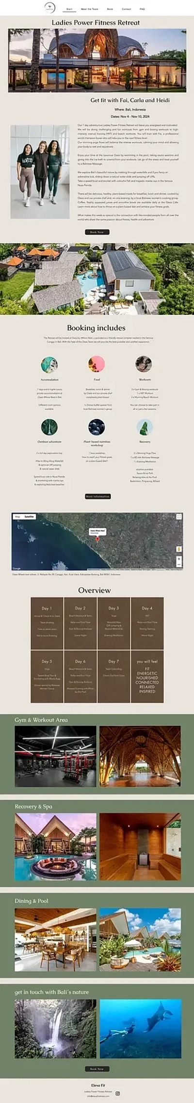 Website for a yoga company in Bali animation graphic design ui web design wix wix studio