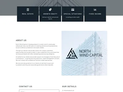 Website for investment company animation branding graphic design ui wordpress