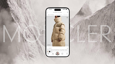 Moncler Fashion App - Micro-Interactions animation design e commerce ecommerce fashion micro interactions mobile app moncler motion motion graphics ui