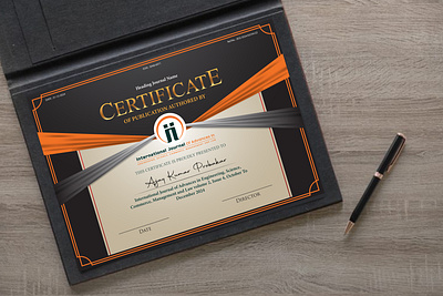 Publication authorized certificate design creative design.