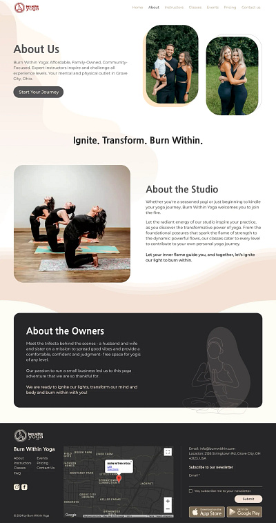 A website for a yoga company in Ohio ui ux web design website wix wix studio