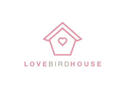 Love Bird House Logo 2 bird branding concept design heart house icon logo love
