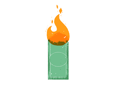 Let it burn art burn dollar fire flame illustration money rough texture vector