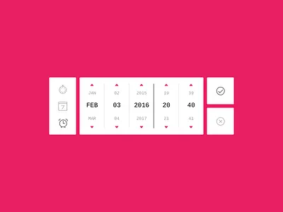 080 - Date Picker calendar date day hour interface month picker stopwatch time timer user year