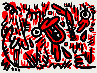 Falling Apart blood gore illustration layers red switchblade vector