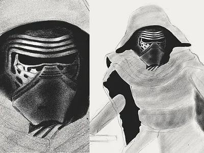 Kylo Ren Sketch (WIP) apple pencil ipad pro renphotoshop sketch sketch drawing pencil star warskylo