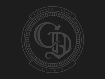 Cardona Deita Studio circle design logo mark monogram ornate seal stamp
