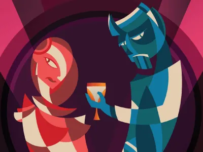 L'Elisir D'Amore amore couple design french illustration love poster story theatre vector