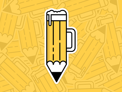 Drink N Draw beer draw drink icon illustration pencil sticker