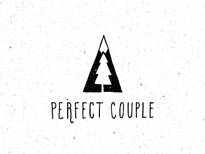 Perfect couple adventure drawing illustration lettering minimal mountain pine simple