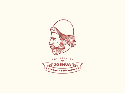 Book of Joshua (6/66) badge bible joshua logo vector vintage