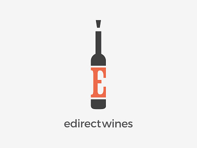 edirect wines option 2 aesthetics asset branding clean icon logo modern refined simple vino wine