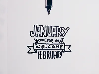 January is so last month... font handmadefont handtype lettering month pilot typography