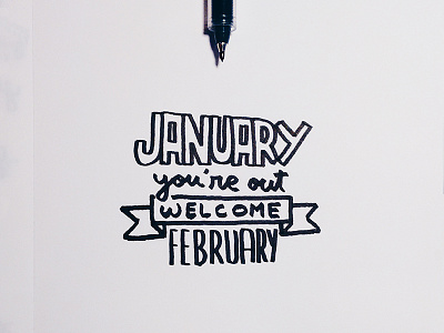 January is so last month... font handmadefont handtype lettering month pilot typography