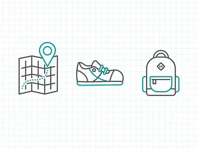 Adventuring adventure icons outdoor