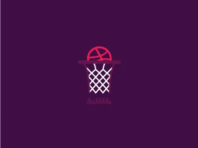 shoot ball basket dribbble purple